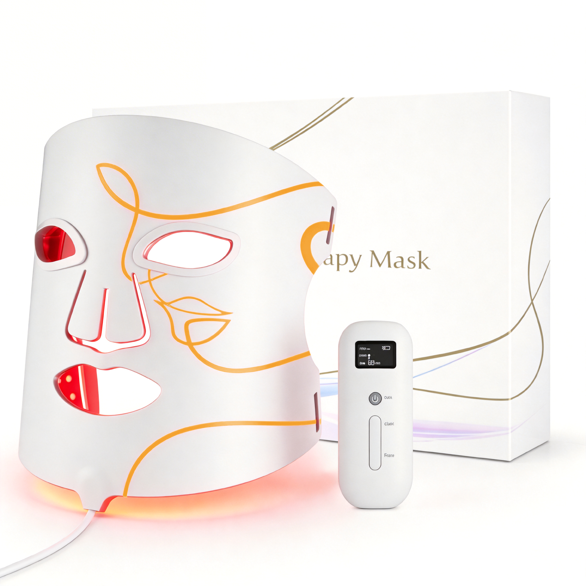 Red Light Therapy for Face, LED Face Mask with 432 Beams, 5000mAh Rechargeable, 850nm Infrared & Red/Blue Light, 4 Modes, Adjustable Brightness & Timer, Soft Silicone, Skin Care at Home