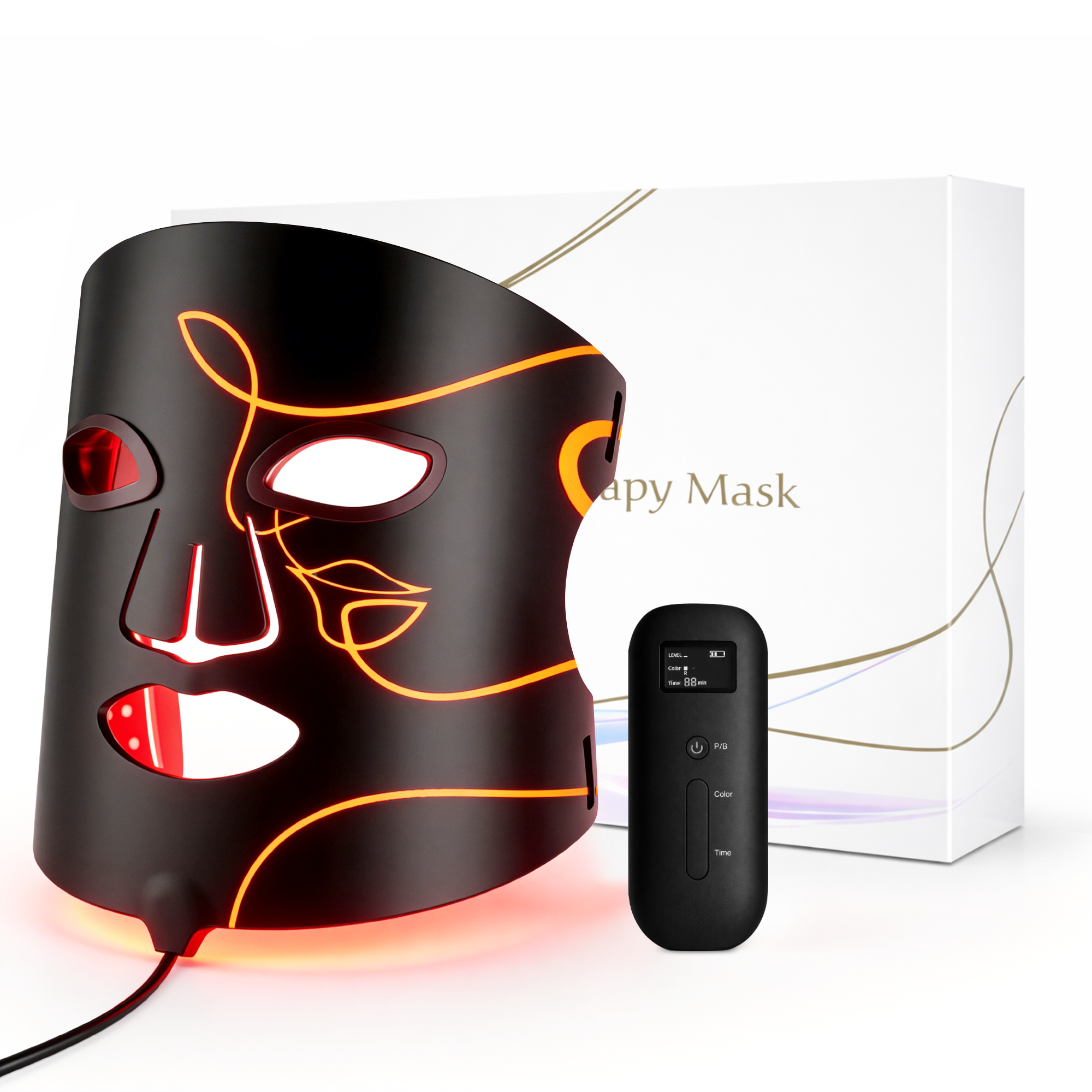 Red Light Therapy for Face, LED Face Mask with 432 Beams, 5000mAh Rechargeable, 850nm Infrared & Red/Blue Light, 4 Modes, Adjustable Brightness & Timer, Soft Silicone, Skin Care at Home
